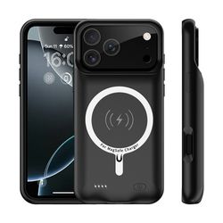 Til iPhone 17 Pro Max 6000mAh genopladeligt batteriskal opladningsetui Powerbank