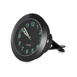 Analog klocka till Bil. Air Vent Clip - on Rund Quartz Bilinredning - Svart