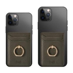 MUXMA Kortholder Ringstativ RFID-blokkerende kredittkort - grønn