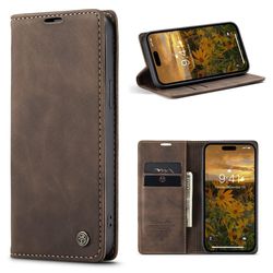 CASEME Lommebok - deksel iPhone 15 Pro - Kaffe