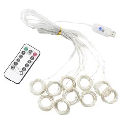 USB-driven LED-gardin - Varmt Ljus