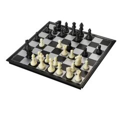 Sammenfoldeligt skakspil - magnetisk - 20 x 20 cm