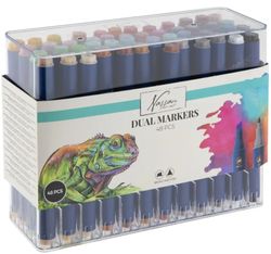 Dual markers 24-pakkaus kaksoiskärkisiä kyniä
