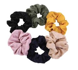 5 hår Scrunchies, hårbånd, hårbånd, hårbånd