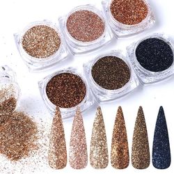 6 stk negleglitter glitter, Negledekorasjoner