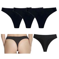 6-pakning sømløs usynlig thong - Thongs