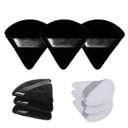 6 stk Trekantede sminkesvamper Powderpuff Vaskbare sminkesvamper Hvit