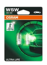 Osram T10 w5w ULTRA LIFE 2-pack Original lampor position mm W2.1x9.5d