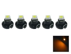 T4.2 T4 Neo Wedge med gula LED-chip, instrumentbelysning, 5-pack