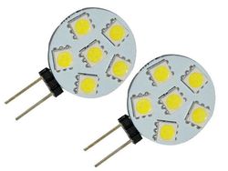 G4 0,7 W 3200K Varmvit LED-lampa till husvagn, husbil, båt, 2-pack