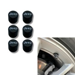 6x Bilhjul Dekkventilkapper Dekkfelgstammedeksler til Jeep