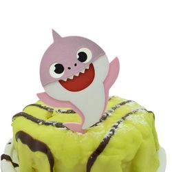 Baby haj kage topper dekoration