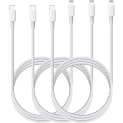 3x USB-c til lynkabel (1 m) med MFI-sertifisert