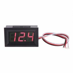 Rød Digital Voltmeter 3.3-30V