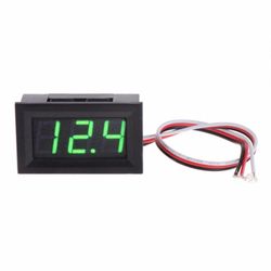 Grønt digitalt voltmeter 3,3-30V