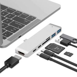 USB C Hub Thunderbolt 7 in 1 med 1 USB C Tap