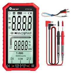 Digitalt multimeter med delt 4,7 tommers LCD. RØD