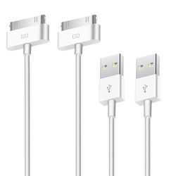 2X Ladekabel for eldre iPhones og iPads 30-pins USB-kabel