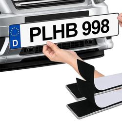 2X Nummerskiltholder for selvklebende bil