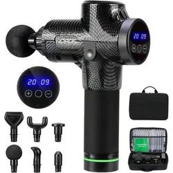 Massasjepistol Carbon med Touch-knapp og LED-display 30 posisjoner