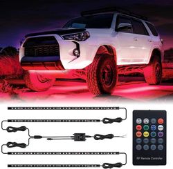 LED Loop Under Car Kit Flerfarget fjernkontroll vanntett