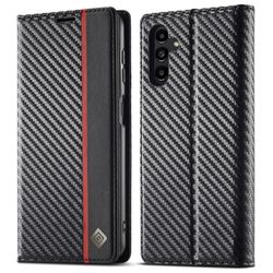 SKALO Samsung S25+ LC.IMEEKE Carbon Fiber Flip Cover - Sort