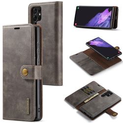 DG MING Samsung S25 Ultra 2-i-1 Magnet Flip Cover - Grå