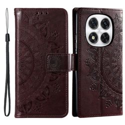 SKALO Xiaomi Redmi Note 14 Pro+ 5G Mandala Flip Cover - Brun