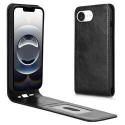 SKALO iPhone 16e Vertikalt PU-læder cover Cover - Sort