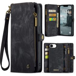 CaseMe iPhone 16e 008 BIg Wallet 2in1 Magnet Flip Cover - Sort