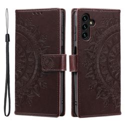 SKALO Samsung A26 5G Mandala Flip Cover - Brun
