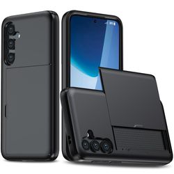 SKALO Samsung A56 5G Armor Kortholder Cover - Sort