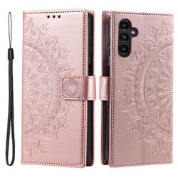 SKALO Samsung A56 5G Mandala Flip Cover - Rosa guld