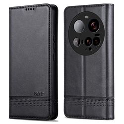 SKALO Xiaomi 15 Ultra 5G AZNS PU-Læder Flip Cover - Sort