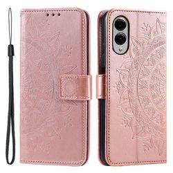 SKALO Samsung S25 Edge Mandala Flip Cover - Rosa guld