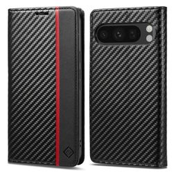 SKALO Google Pixel 10 Pro LC.IMEEKE Carbon Fiber Flip Cover - Sort