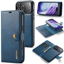 DG MING iPhone 17 Pro 2-i-1 Magnet Flip Cover - Blå