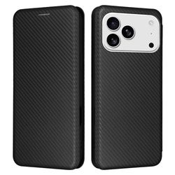 SKALO iPhone 17 Pro Carbon Fiber Flip Cover - Sort