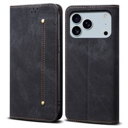 SKALO iPhone 17 Pro Max Jeans Flip Cover - Sort