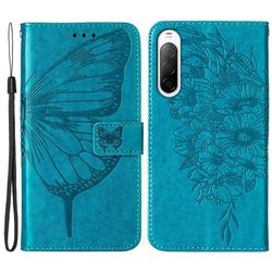 SKALO Sony Xperia 10 IV Mandala Flip Cover - Blå