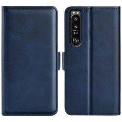 SKALO Sony Xperia 1 IV Premium Wallet Flip Cover - Blå