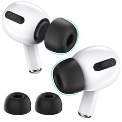 AHASTYLE AirPods Pro 1/2 -korvatyynyt, joissa on muistivaahto Musta - Large