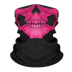 Hodeskallemaske - Mørkerosa - Skjerf - Bandana - Halsmansjett - Skimaske