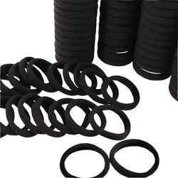 Elastiske hårstrikker [40 mm] - Hårstrikker - 100 stk - Svart