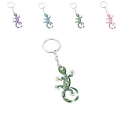 Nøglering - Gecko - Flere farvevalg
