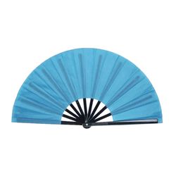 Turkis vifte - ensfarget - ekstra stor 33 cm - kino - plastbase