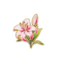 Brosje - Nål - Blomst - Lotus