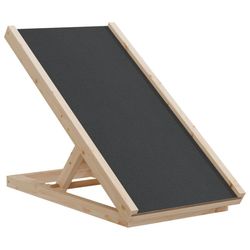 vidaXL Hunderampe grå 70x35 cm heltre gran