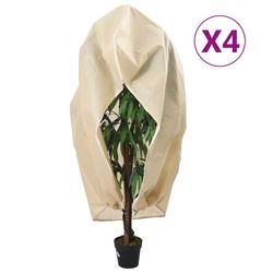 vidaXL Plantefleecetrekk med glidelås 4 stk 70 g/m² 1,55x1,55 m
