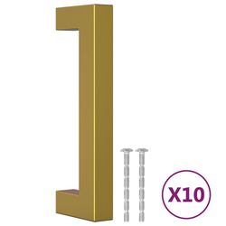 vidaXL Skåphandtag 10 st guld 96 mm rostfritt stål